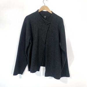 Eileen Fisher Women's Wool Charcoal Cardigan
